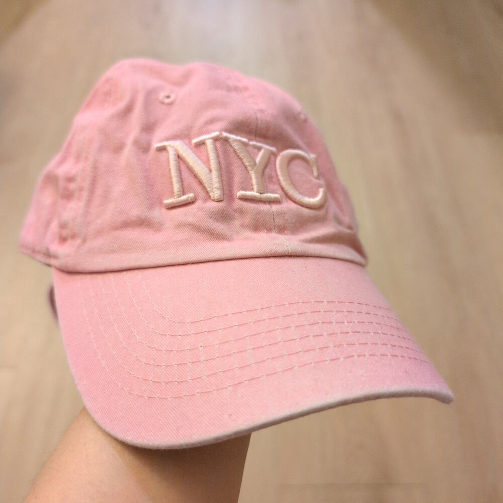 NYC New York City Embroidered Dad‎ Hat Cap Adjustable Fairy Coquette Pink